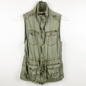 MAX | Max Jeans Olive Green Utility Vest Small